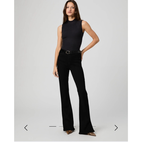 PAIGE Denim - Women's PAIGE Black Shadow High Rise Laurel Canyon Bootcut Jeans Size 31